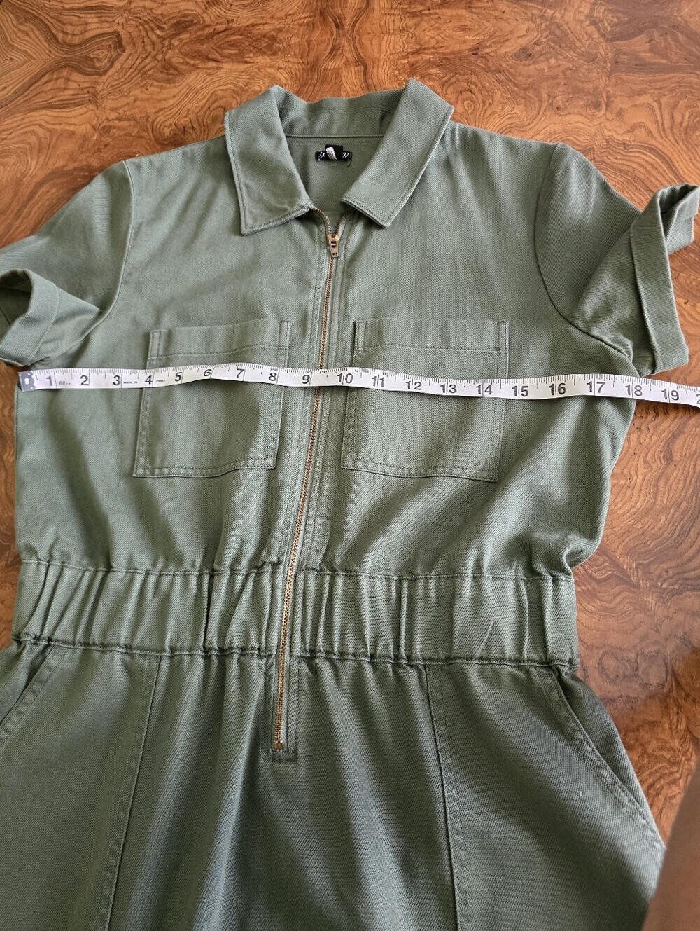 J.Crew Olive Green Utility Zip-Front Mini Dress Womens Size 4 Military Chic - Picture 8 of 10